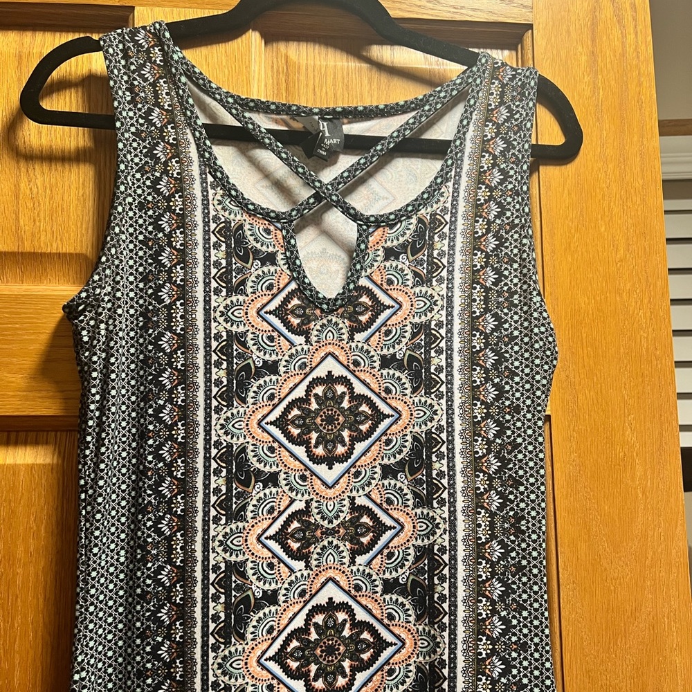 Maxi dress dark green color with beautiful details size medium